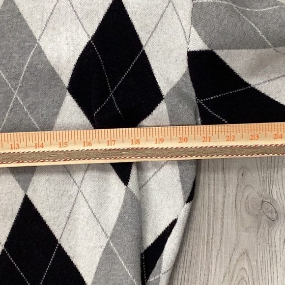 Anthropologie x Maeve Cary’s Mock Neck Argyle Pullover Sweater Size Medium - Picture 9 of 11